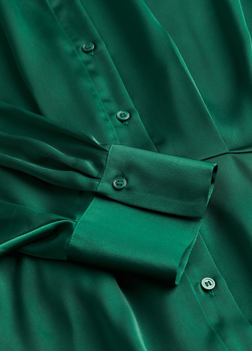 Темно-зеленое кэжуал платье H&M с рисунком