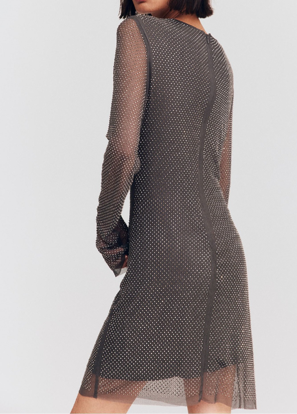Темно-серое праздничный платье H&M однотонное
