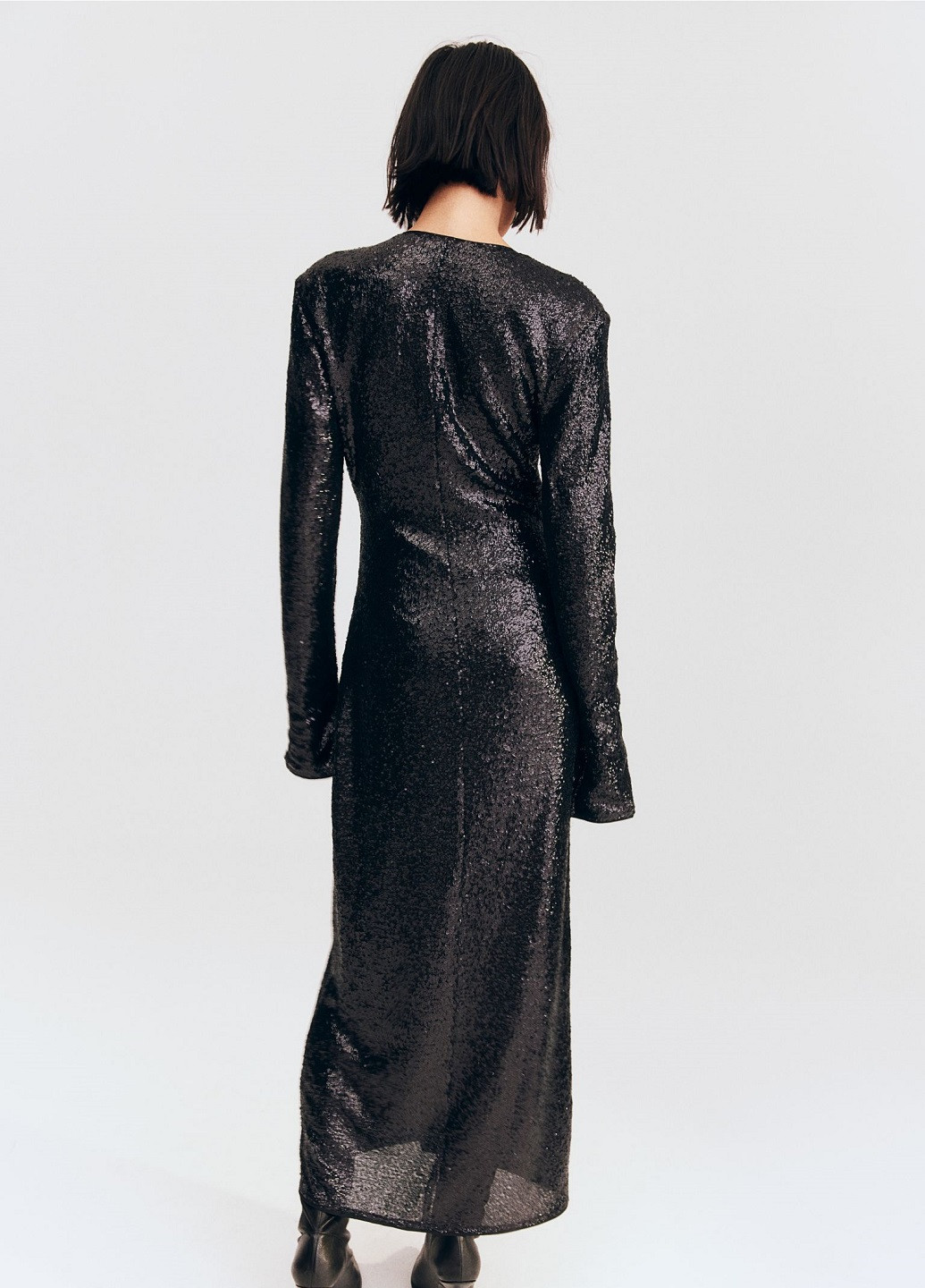 Черное праздничный платье H&M однотонное