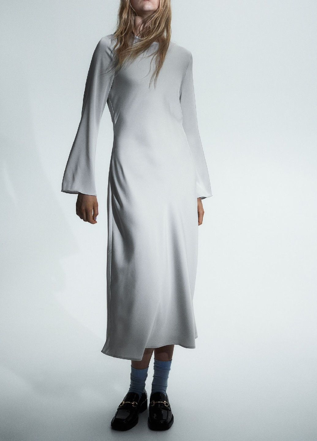 Світло-сіра святковий сукня H&M однотонна