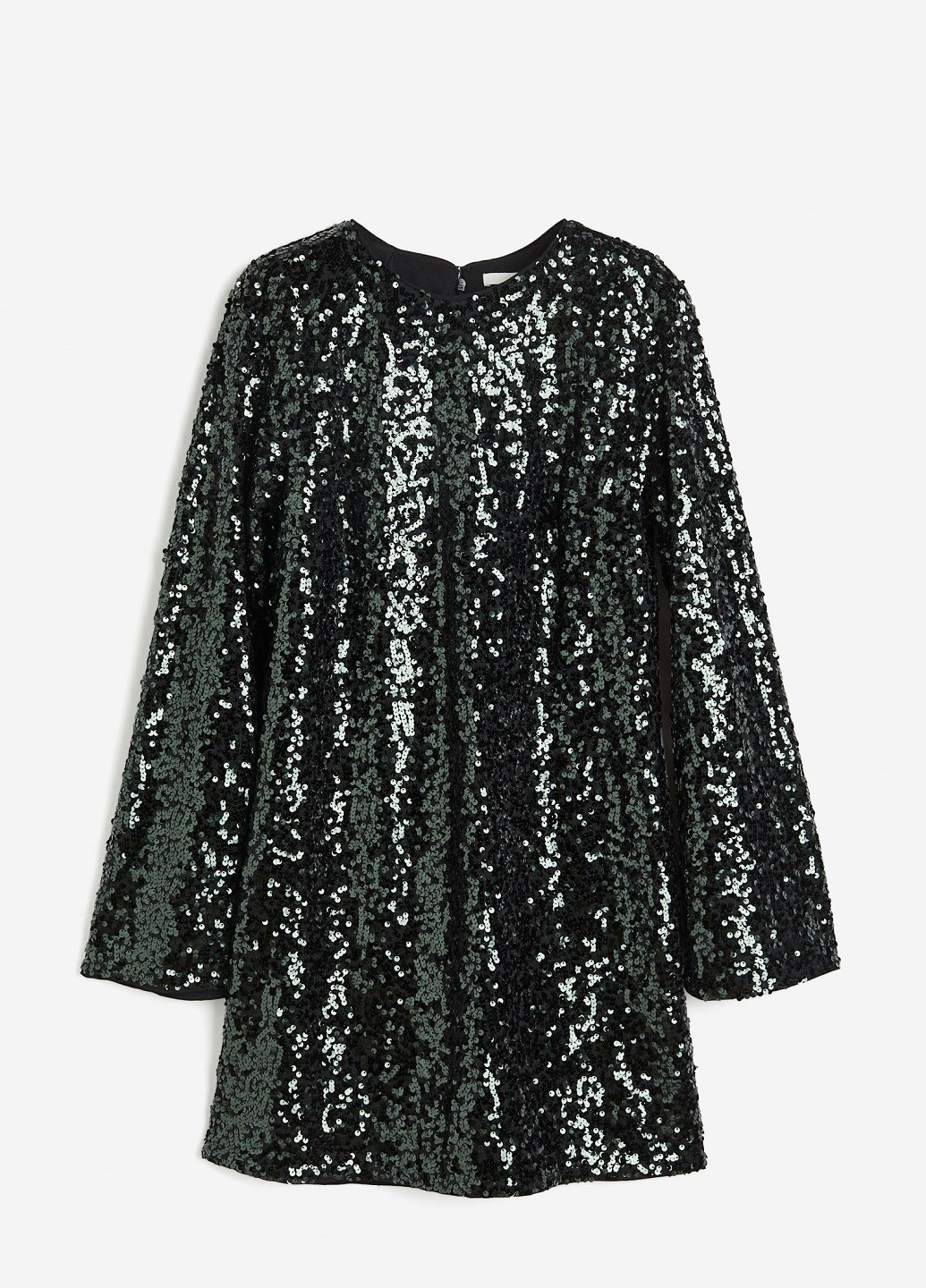 Темно-зеленое праздничный платье H&M однотонное