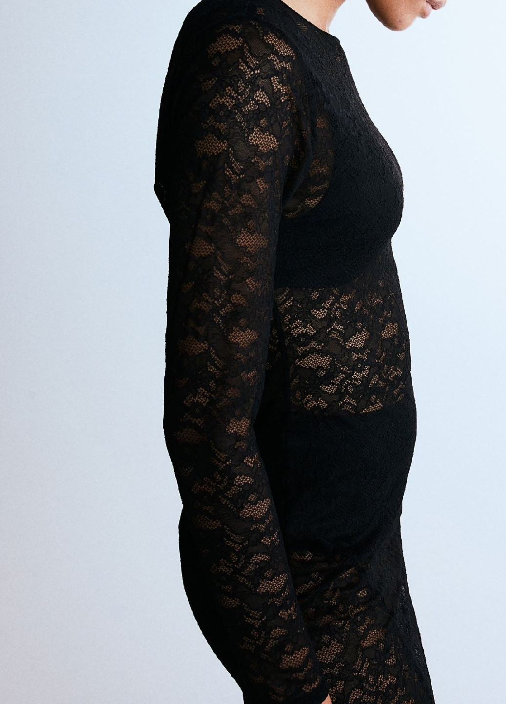 Чорна святковий сукня H&M однотонна