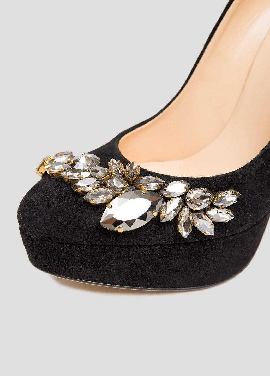 Черные замшевые туфли с кристаллами Gedebe