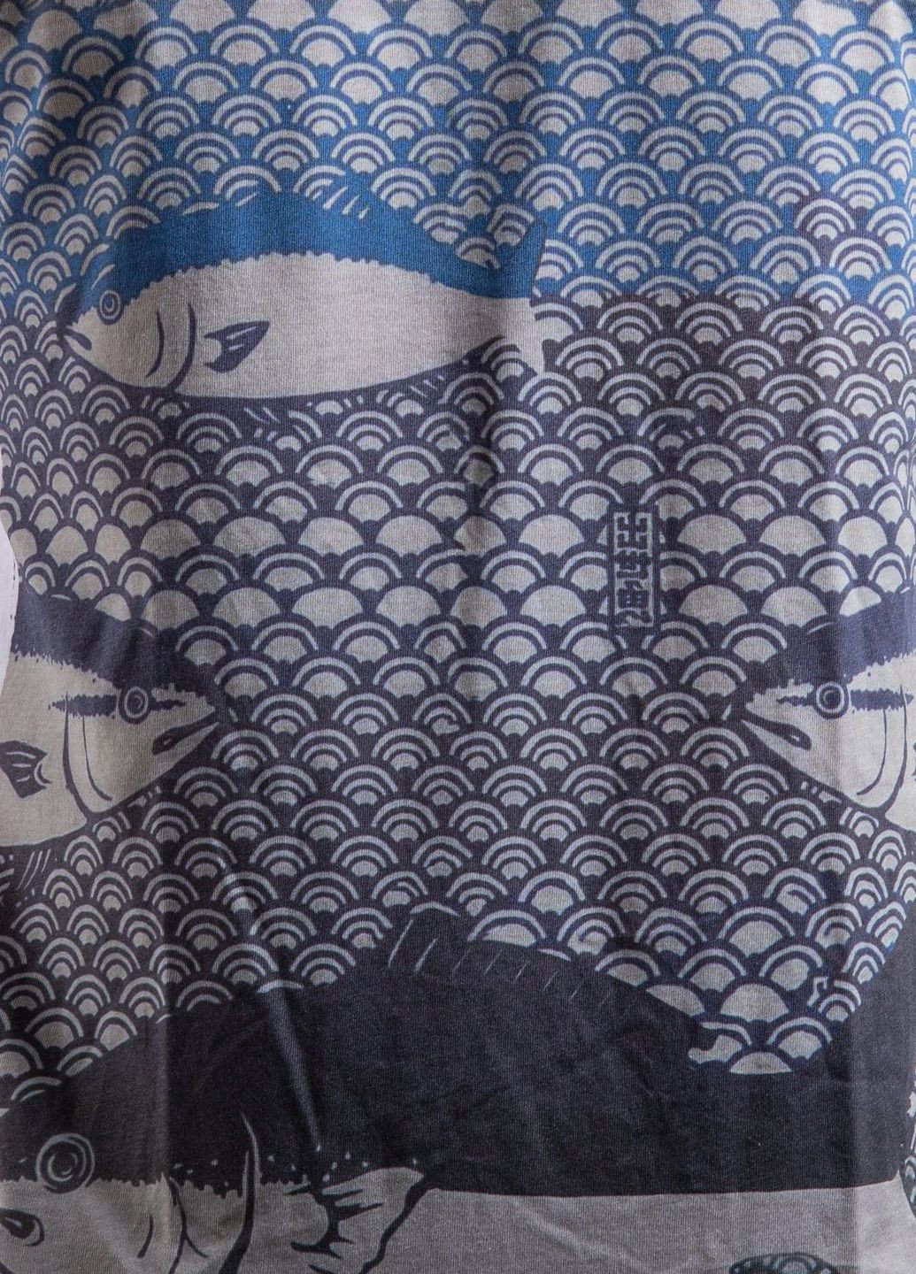 Белая белая футболка с принтом blue sea Ko Samui