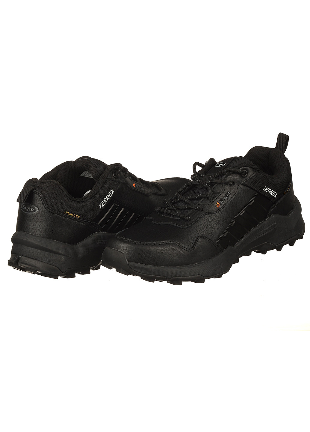 Чорні Осінні чоловічі шкіряні кросівки a2583-3 Supo