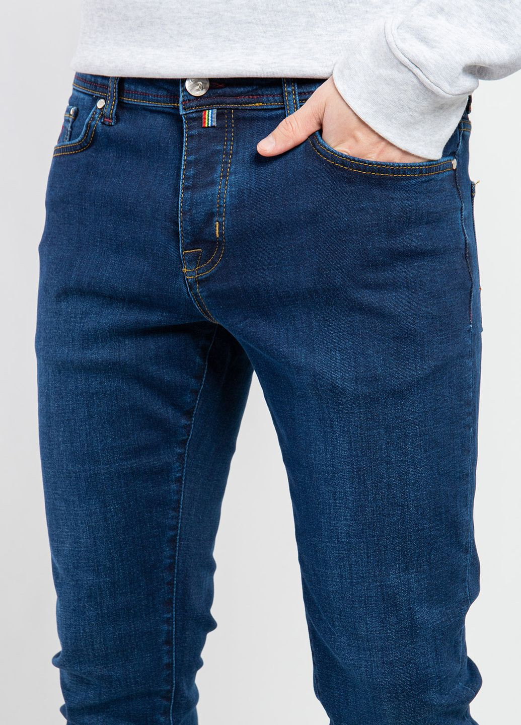 Синие демисезонные темно-синие классические джинсы Jacob Cohen