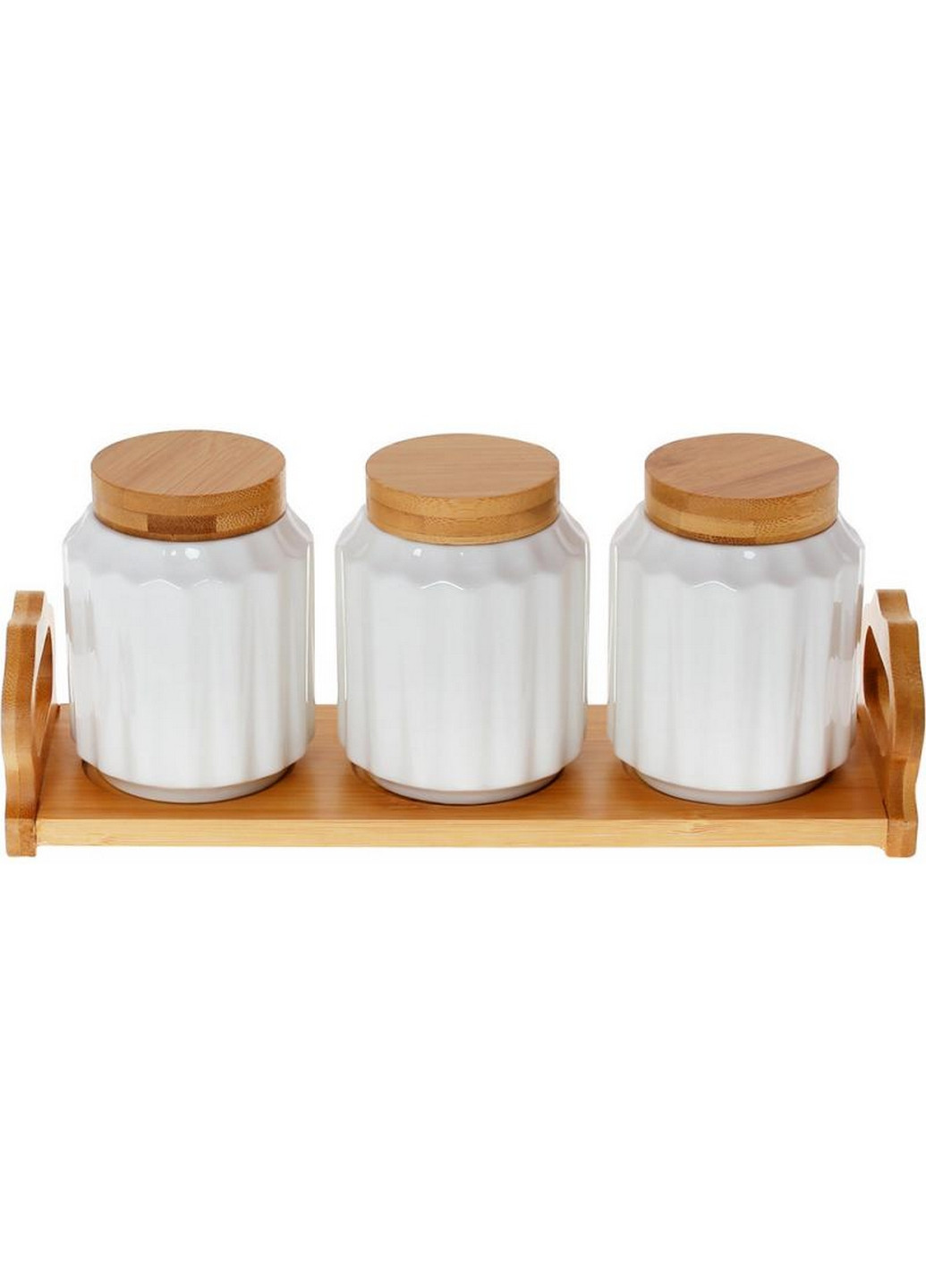 Набір банок для спецій Nouvelle Home Naturel 3 банки на підставці Bona (268459697)