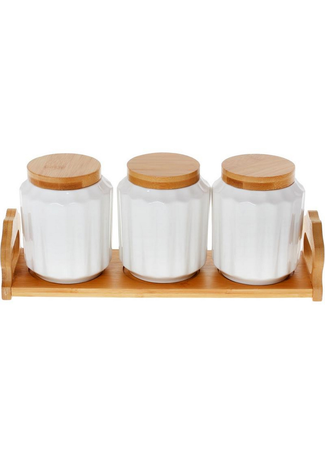 Набор банок для специй Nouvelle Home Naturel 3 банки на подставке Bona (268460805)