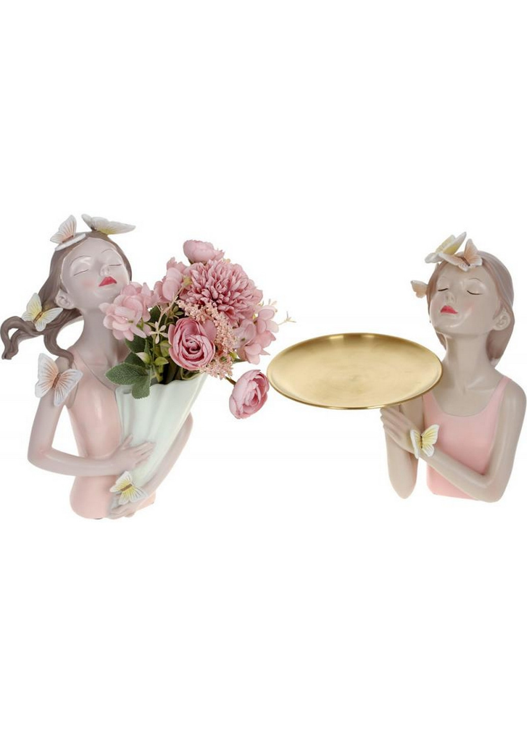 Ваза декоративная "Бабочки", полистоун Bona (268456798)