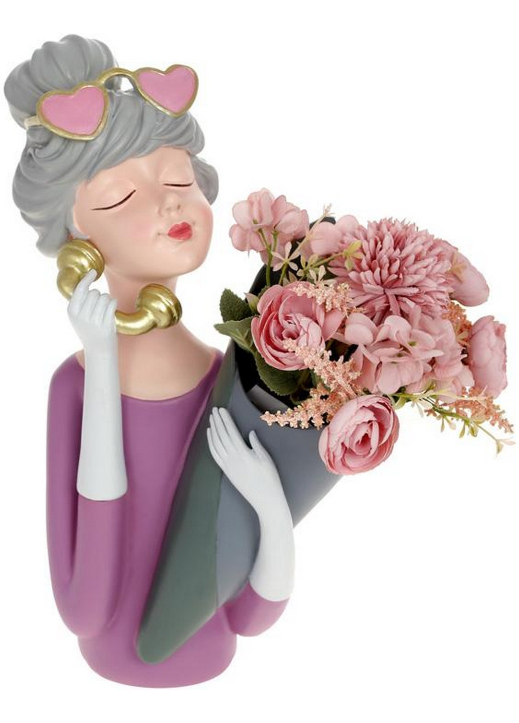 Ваза декоративная "Модница", полистоун Bona (268456966)