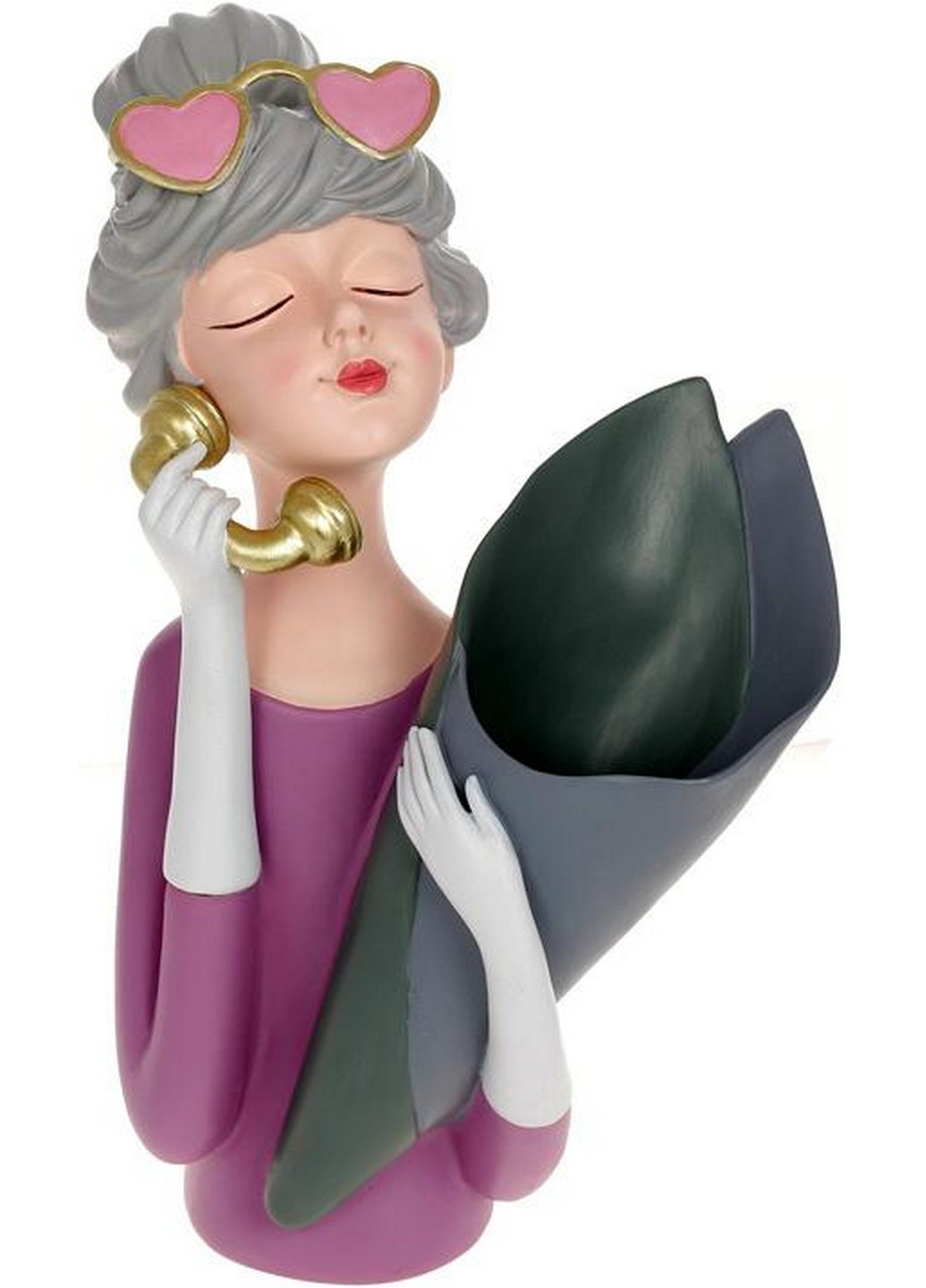 Ваза декоративная "Модница", полистоун Bona (268456966)