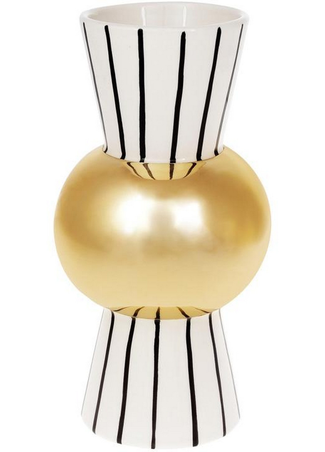 Ваза керамическая Kamarin полосы с золотом Bona (268460826)