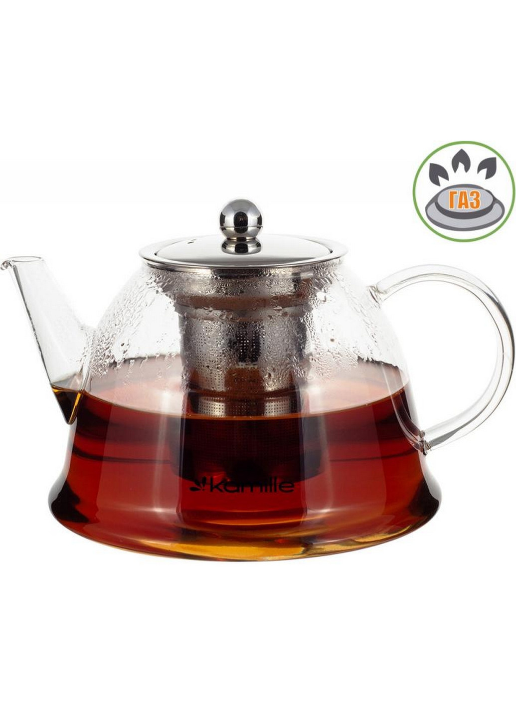 Чайник скляний заварювальний зі знімним ситечком (0784l) Kamille (268459913)