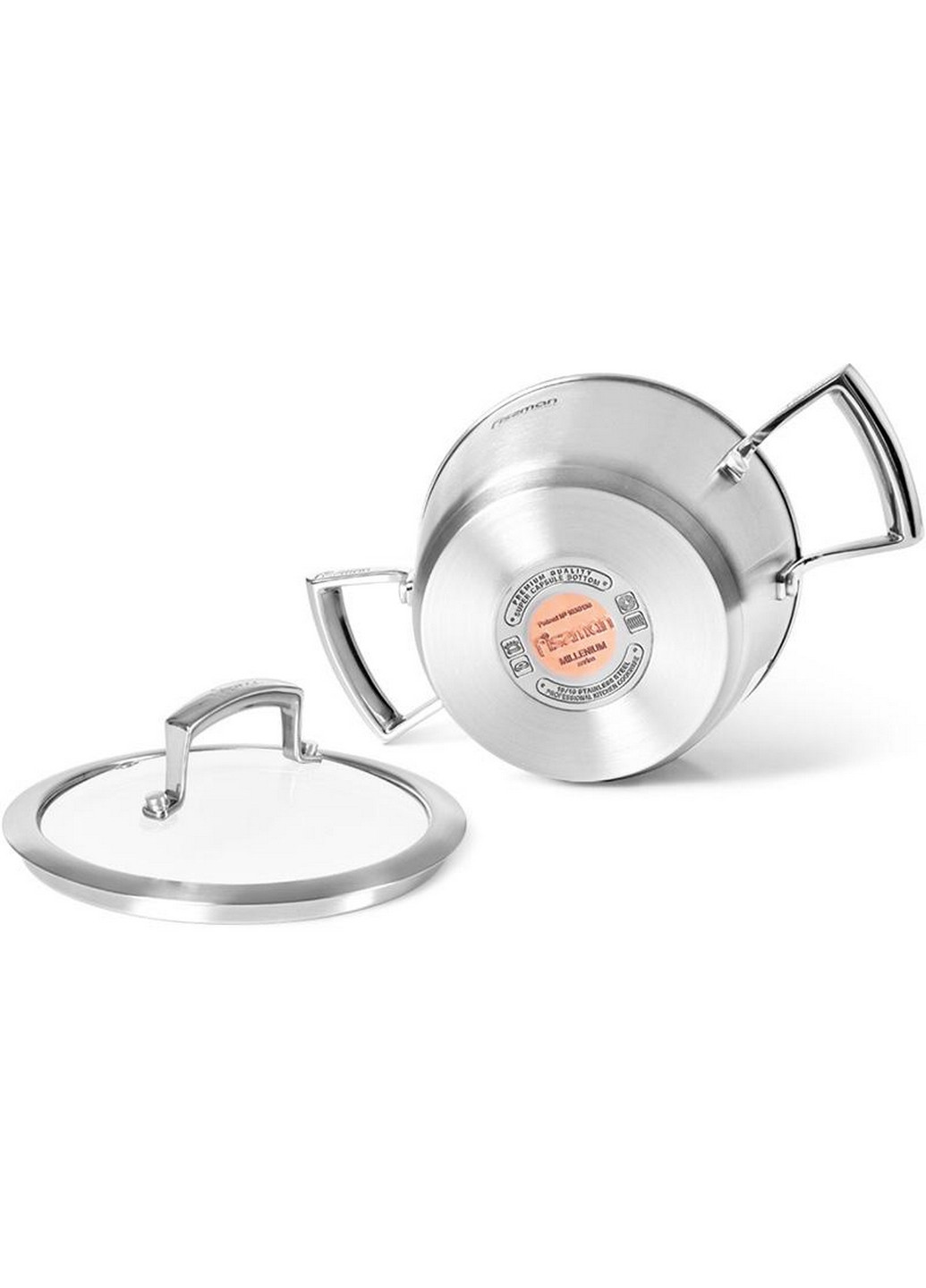 Каструля Nordia з нержавіючої сталі зі скляною кришкою Fissman (268459179)