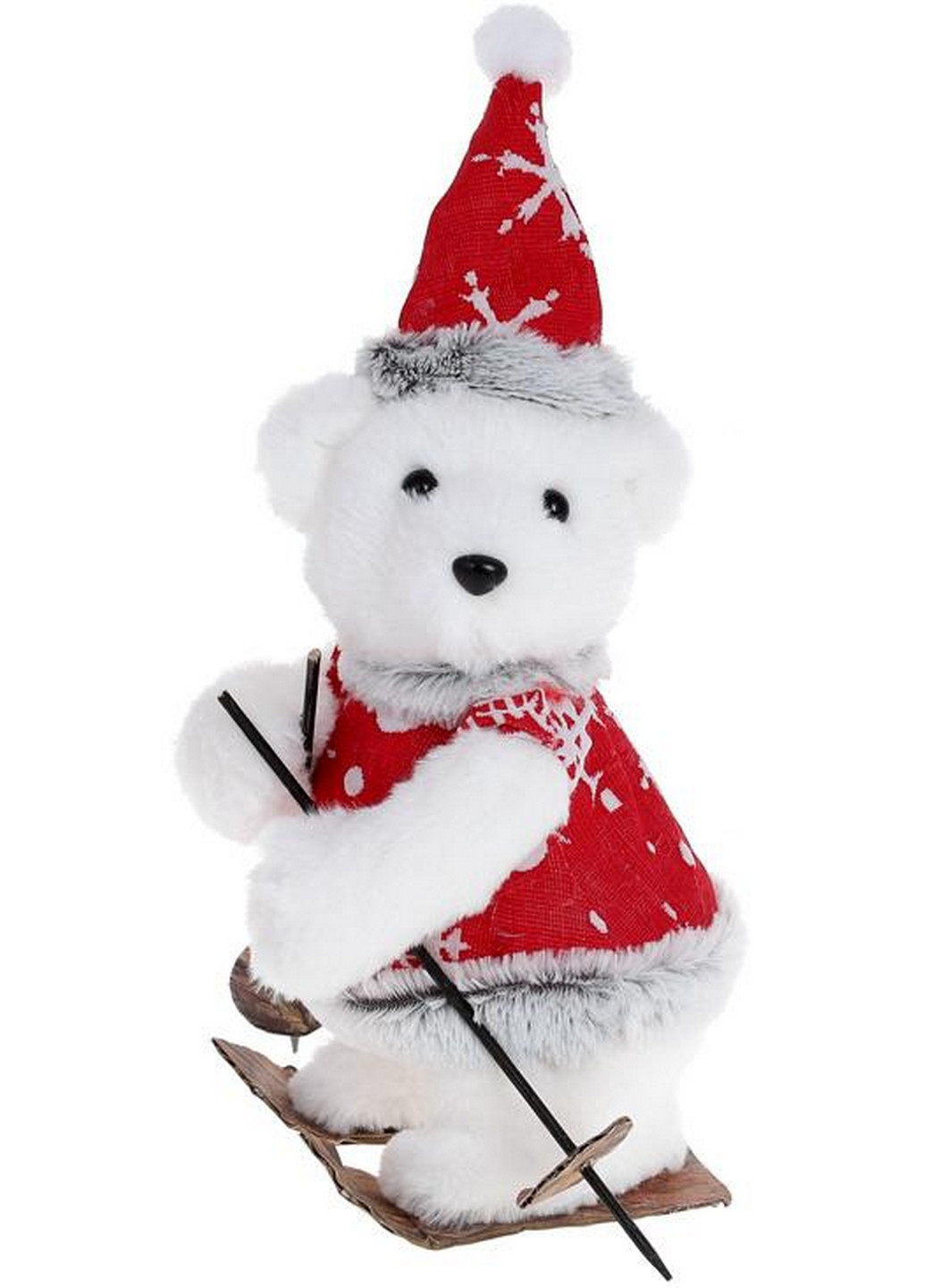 Новогодняя игрушка "Мишка на Лыжах" меховая Bona (268459784)
