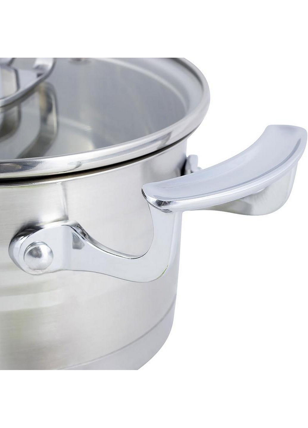 Кастрюля индукционная Casserote из нержавеющей стали со стеклянной крышкой Kamille (268459898)