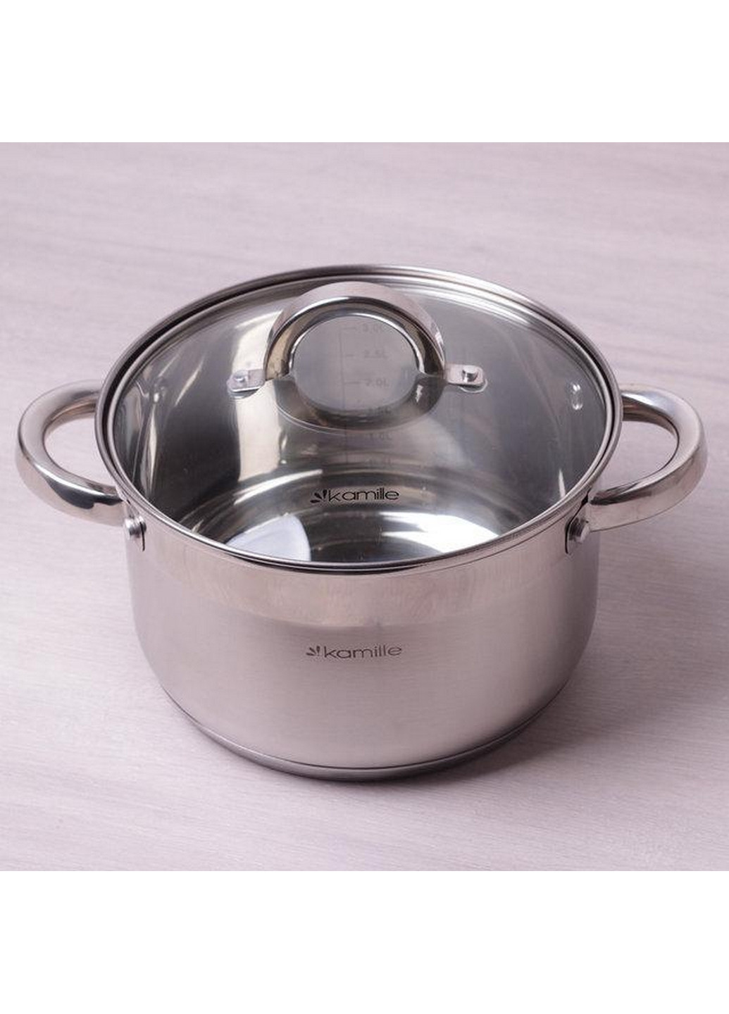 Кастрюля Mystery со стеклянной крышкой Kamille (268459887)