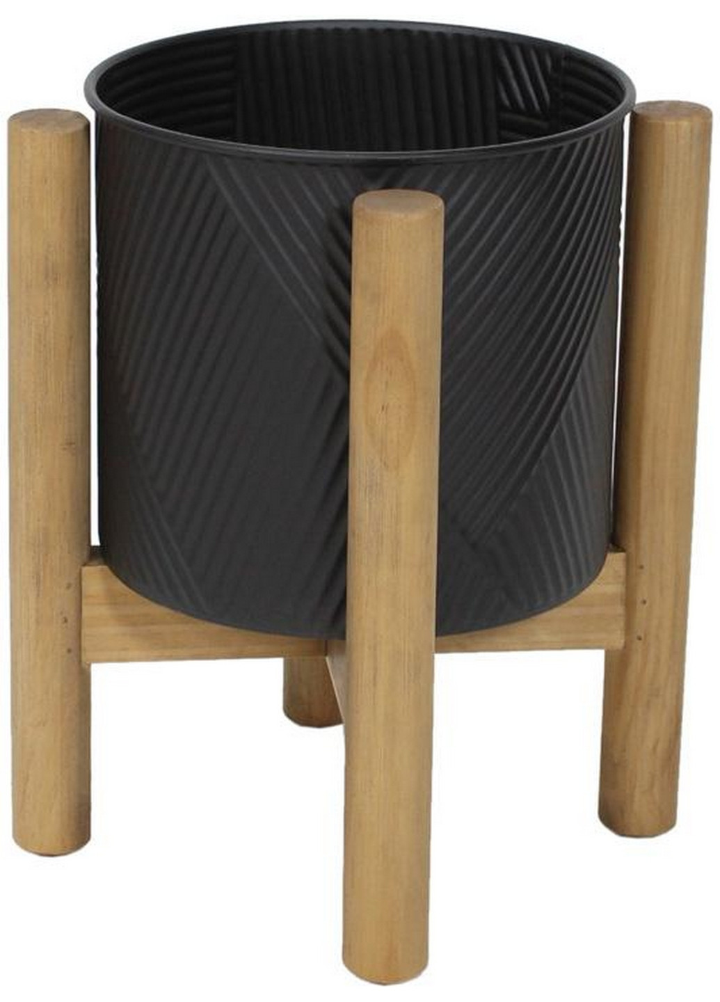 Металеве кашпо "Ravenna" на дерев'яній підставці Bona (268457832)