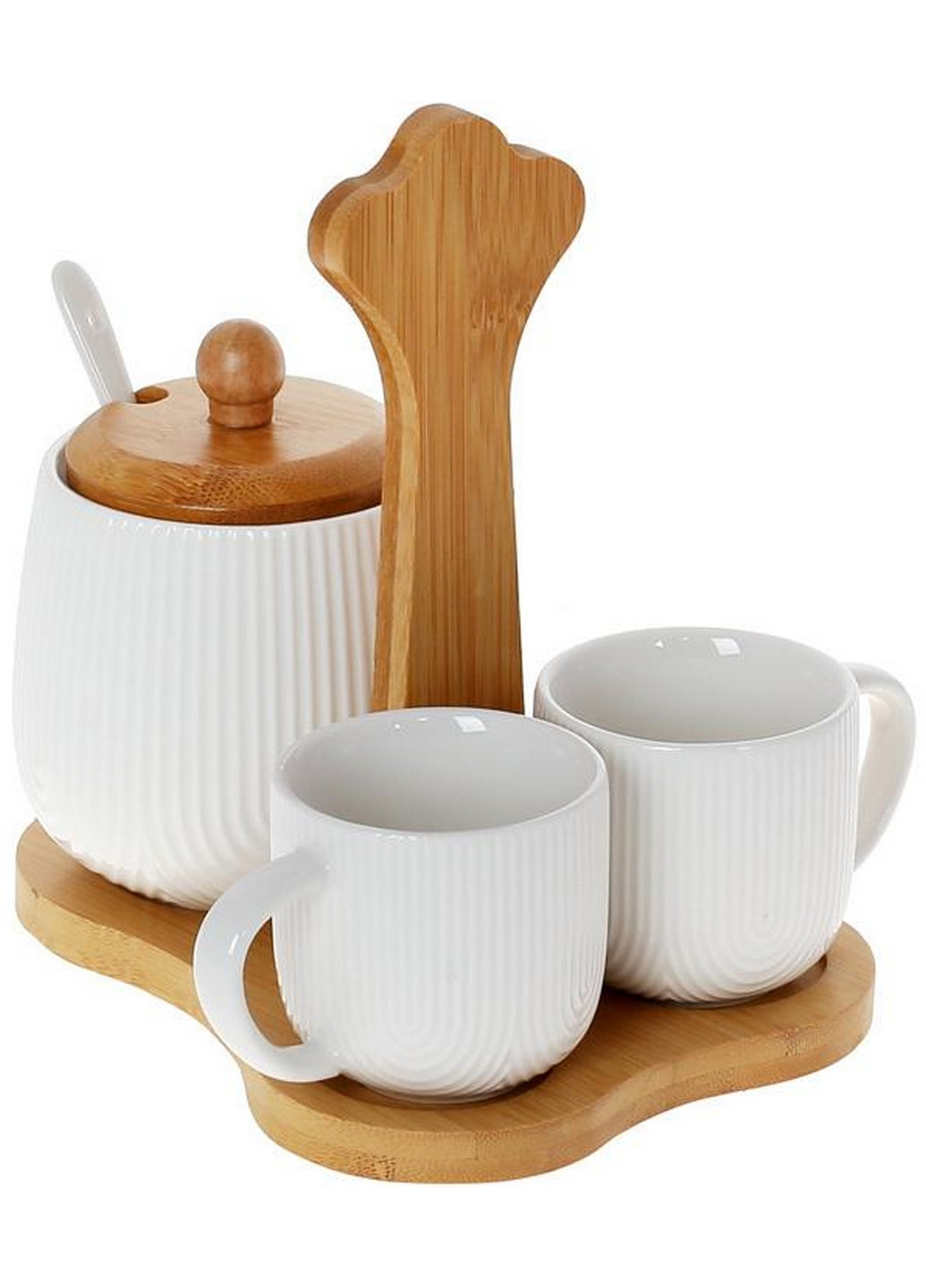 Кофейный набор Nouvelle Home Viola 2 чашки и сахарница на подставке Bona (268460005)