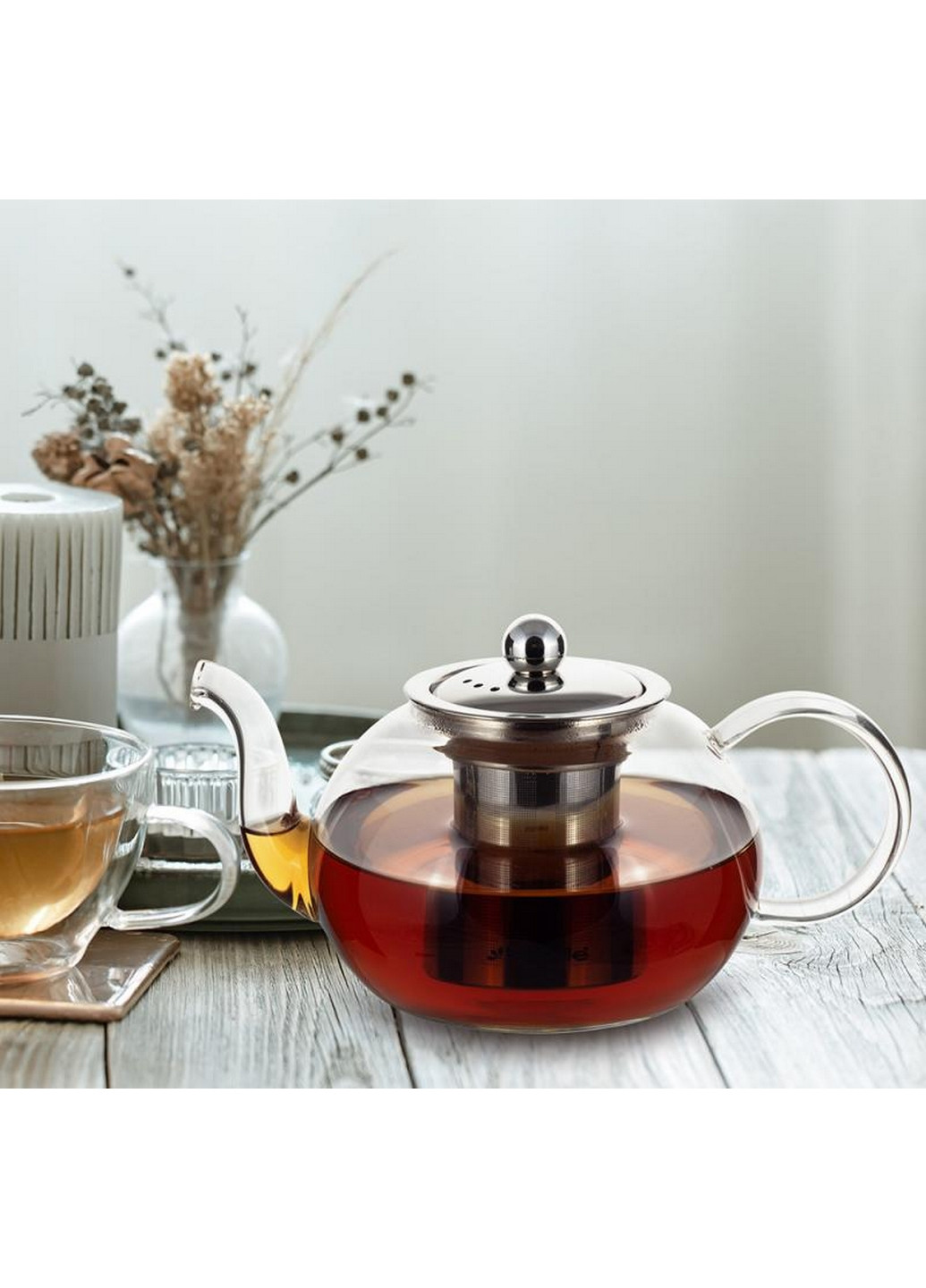 Чайник стеклянный заварочный со съемным ситечком (0783s) Kamille (268458036)