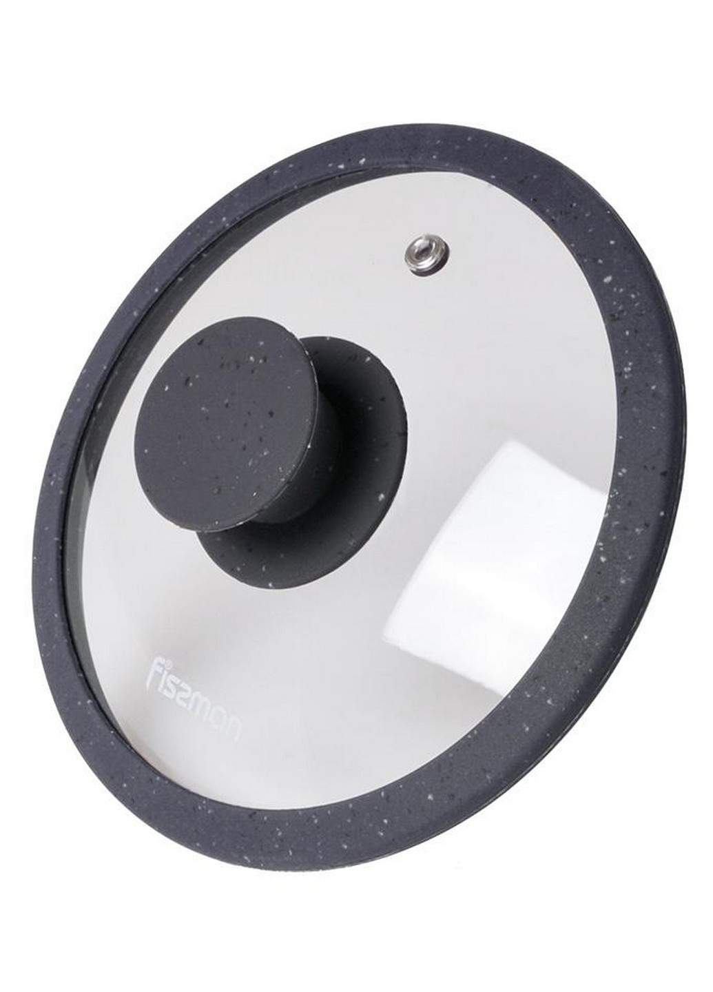 Кришка скляна ARCADES із силіконовим ободом (мармур) Fissman (268460927)