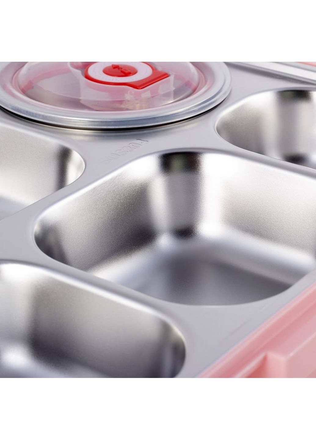 Ланч-бокс Snack на 5 секцій, пластик та нержавіюча сталь Kamille (268459049)