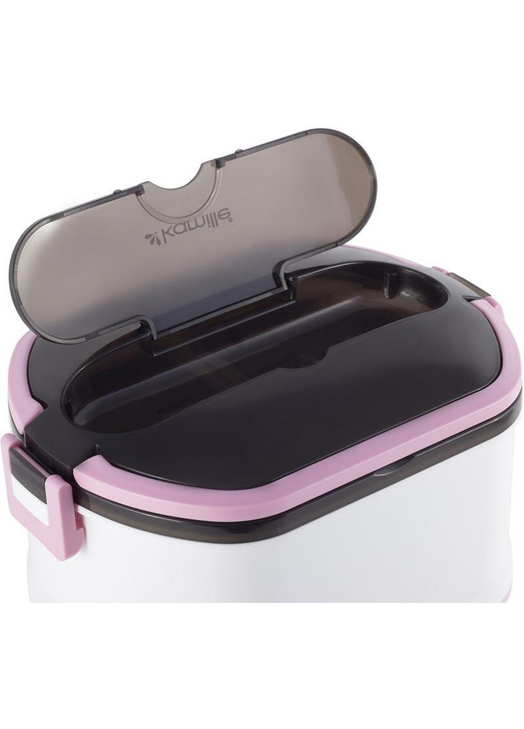 Ланч-бокс Snack дворівневий, пластик та нержавіюча сталь Kamille (268458074)