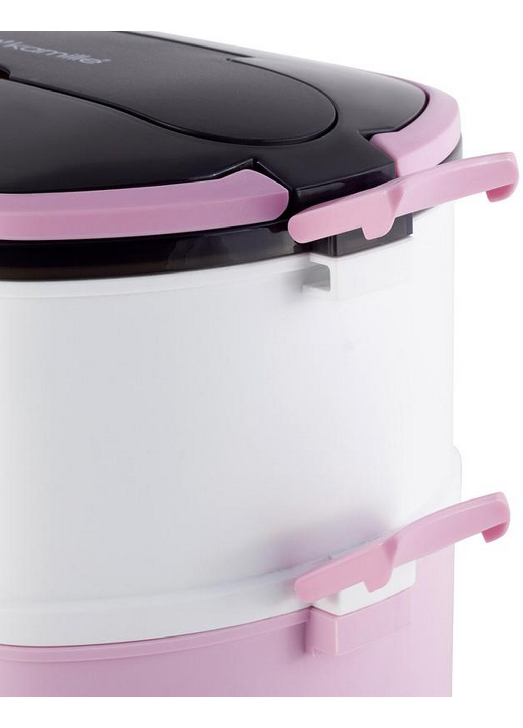 Ланч-бокс Snack дворівневий, пластик та нержавіюча сталь Kamille (268458074)