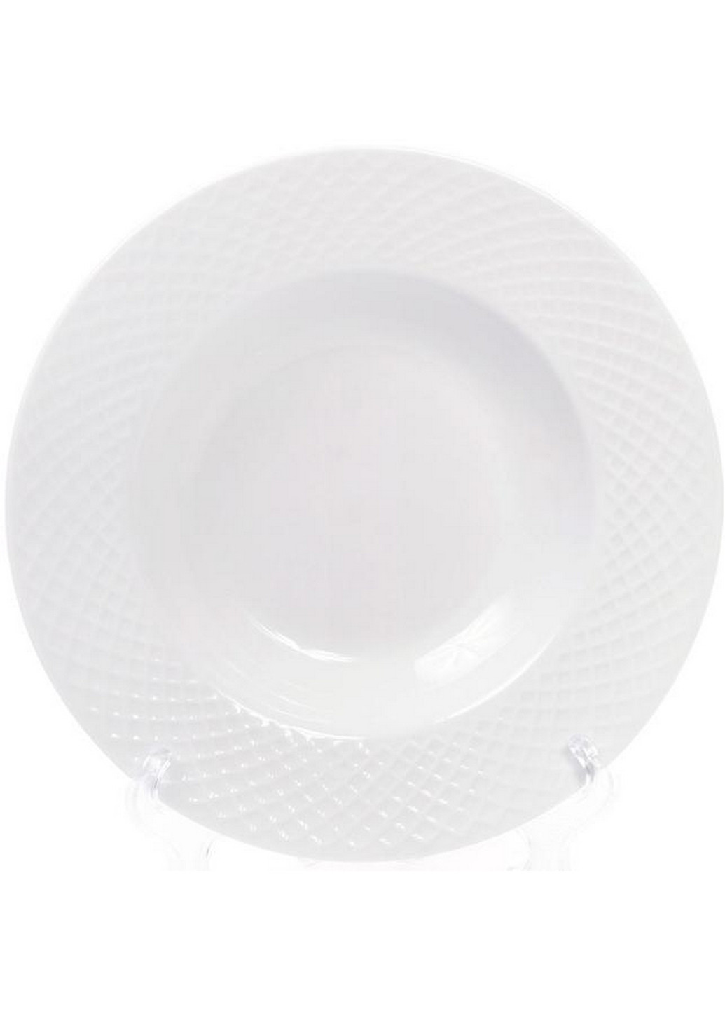 Набор 6 фарфоровых тарелок Emilia-Romagna, порционные (сетка) Bona (268456901)