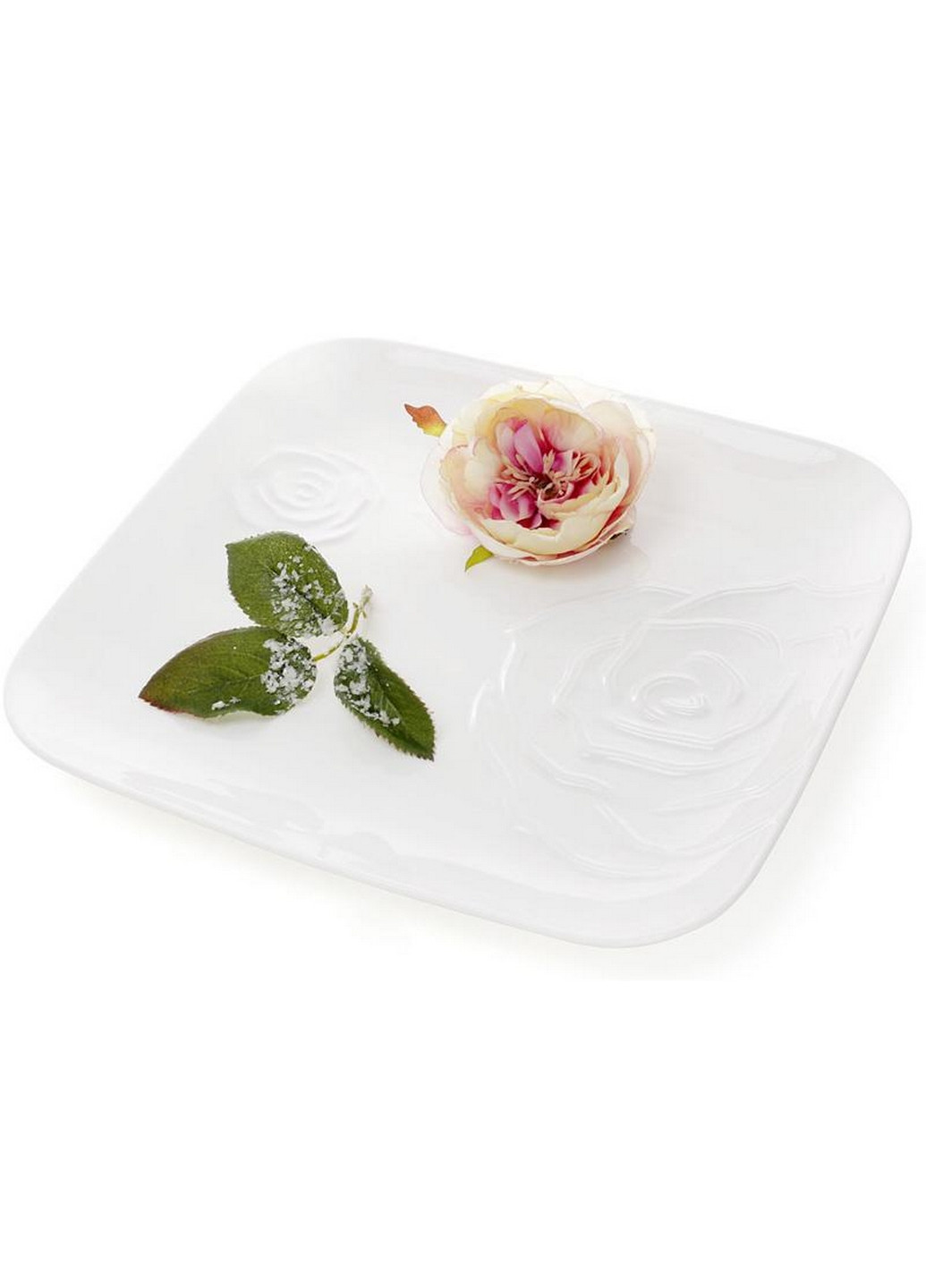 Набор 2 фарфоровые подставные тарелки "White Rose" фарфор Bona (268457986)