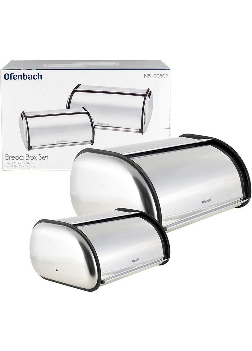 Набір 2 хлібниці Breadbox із нержавіючої сталі Ofenbach (268457235)