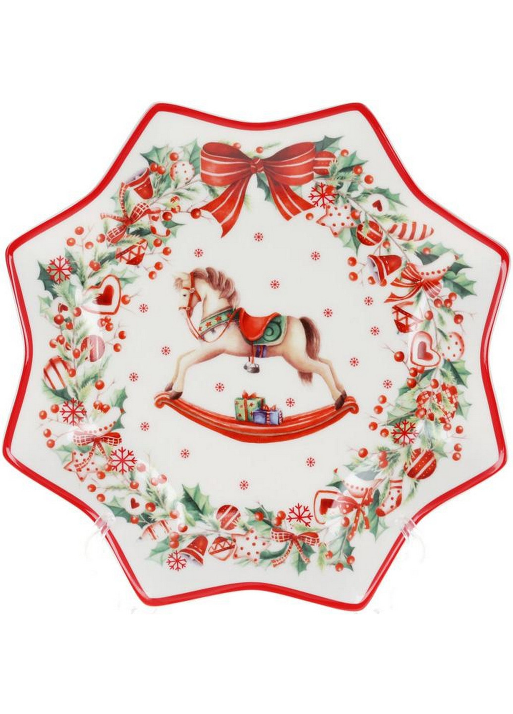 Блюдо в форме снежинки "Рождественская фантазия", фарфоровое Bona (268459820)