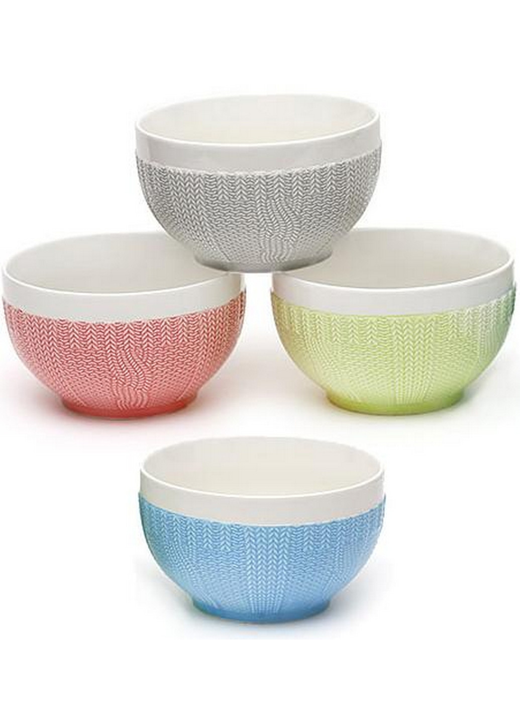 Набір 4 фарфорові миски "В'язаний орнамент" Bona (268458828)
