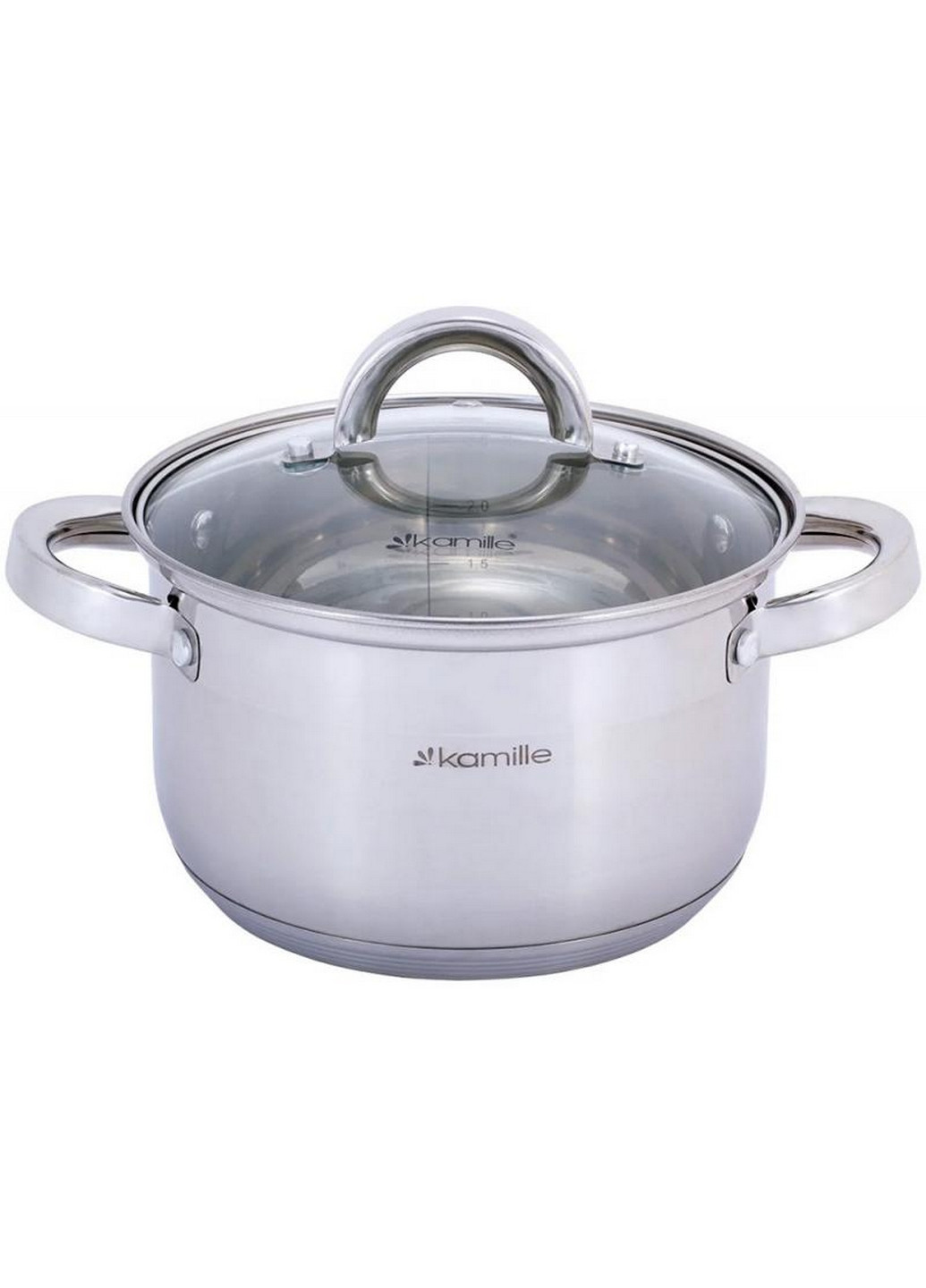 Набор 3 кастрюли Madrid из нержавеющей стали с мерной шкалой Kamille (268459061)