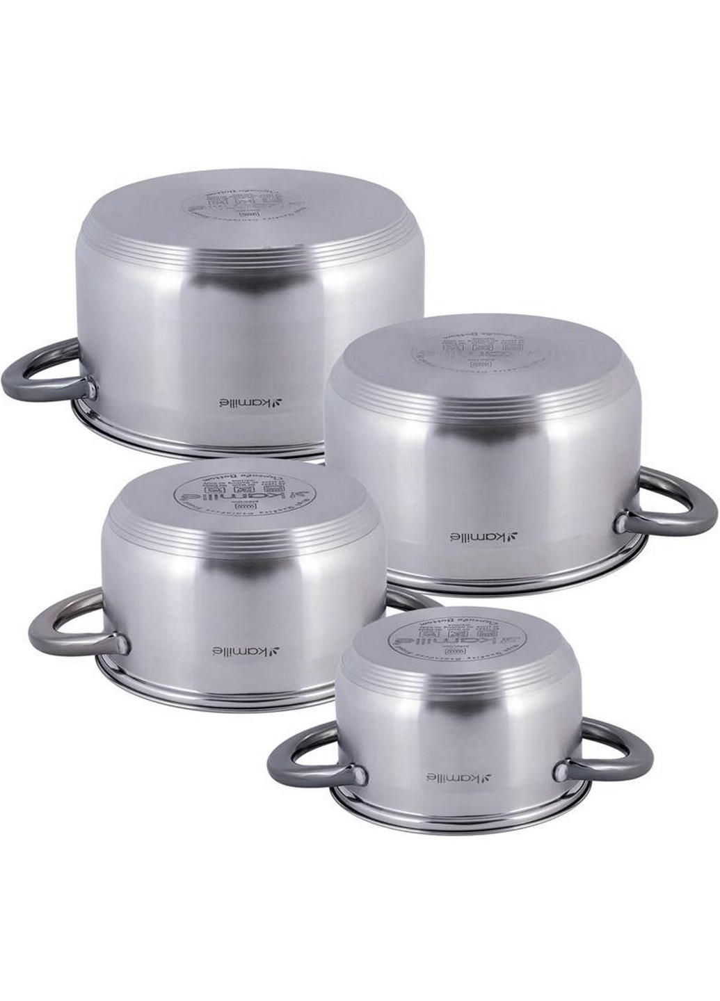 Набор 4 кастрюли Groningen из нержавеющей стали с 5-слойным индукционным дн Kamille (268459910)