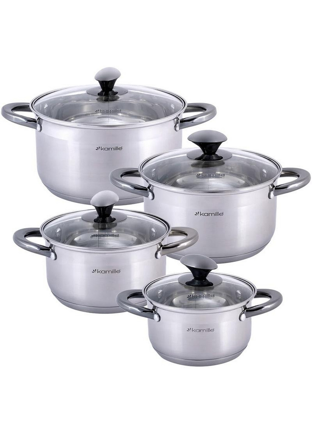 Набор 4 кастрюли Groningen из нержавеющей стали с 5-слойным индукционным дн Kamille (268459910)