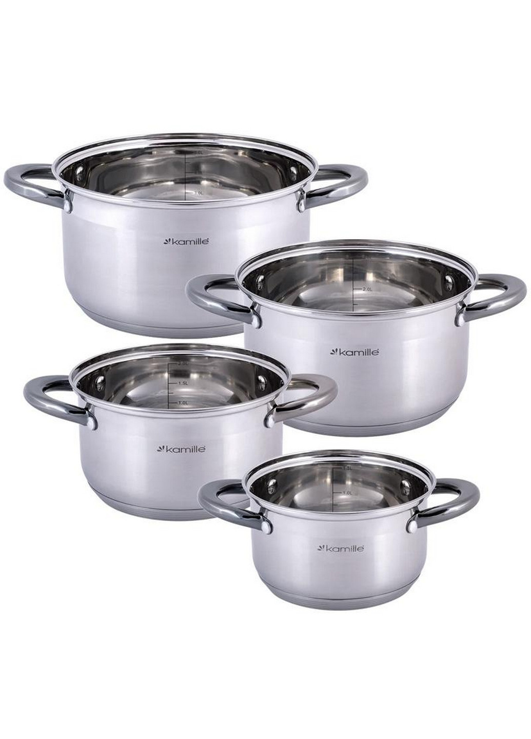 Набор 4 кастрюли Groningen из нержавеющей стали с 5-слойным индукционным дн Kamille (268459910)