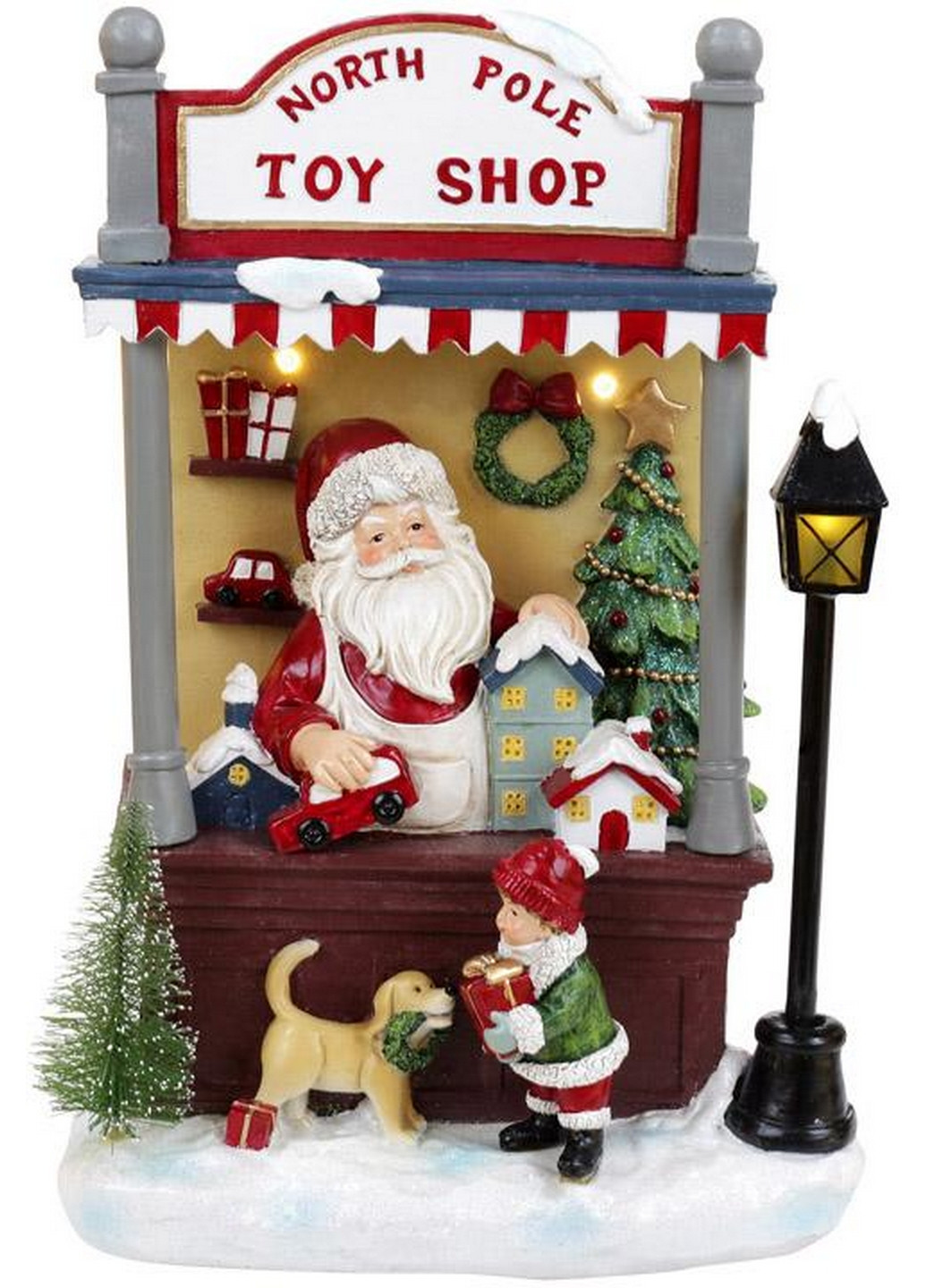 Новорічна композиція North Pole Toy Shop з LED підсвічуванням, полістоун Bona (268458916)