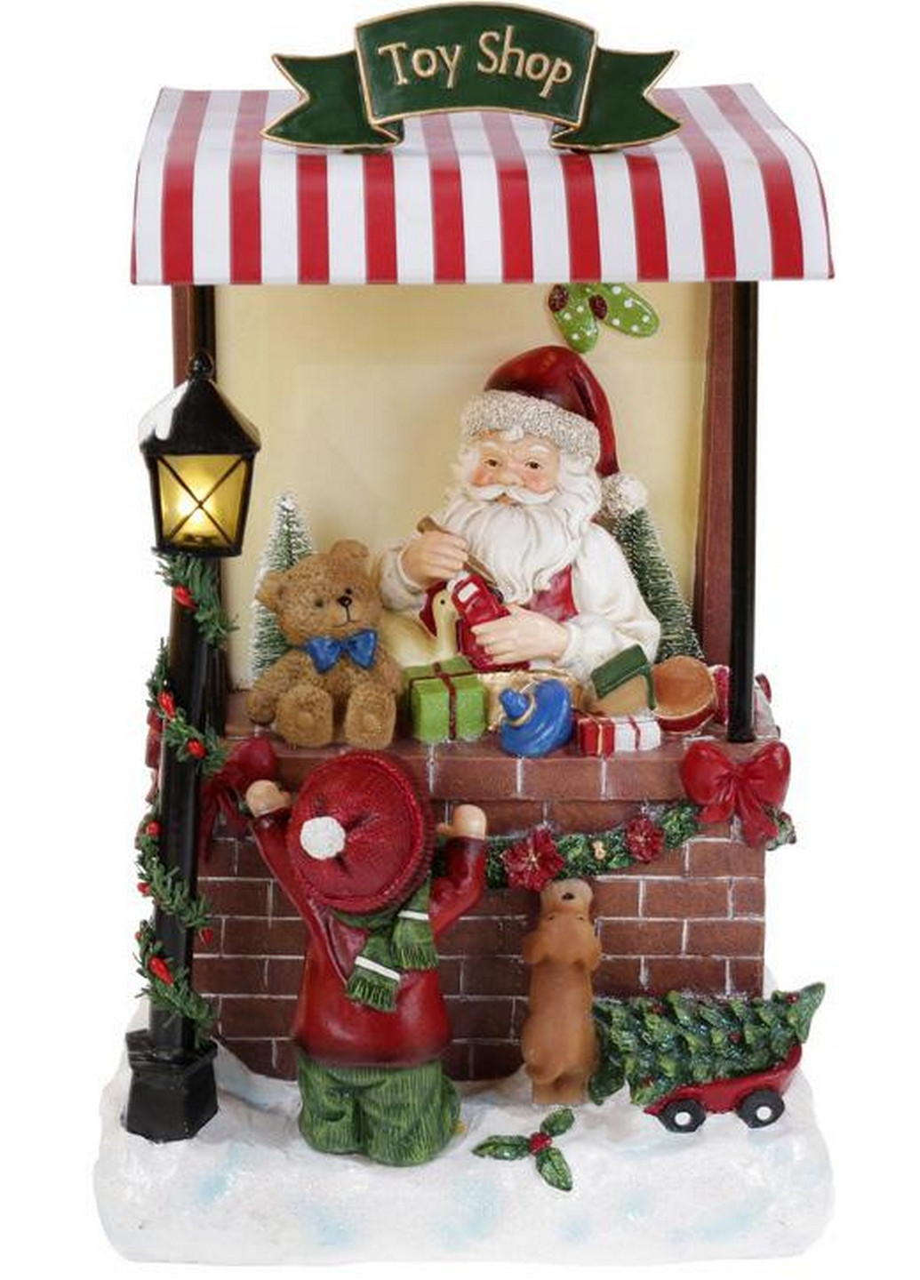 Новорічна композиція Santa's Toy Shop з LED підсвічуванням, полістоун Bona (268460747)