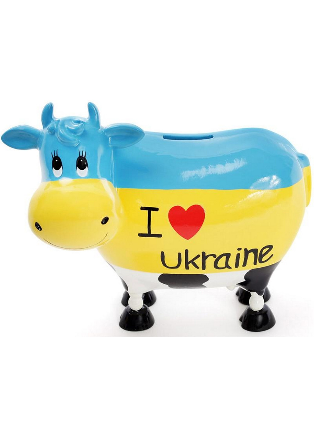 Скарбничка-корівка "I love Ukraine" керамічна Bona (268460792)