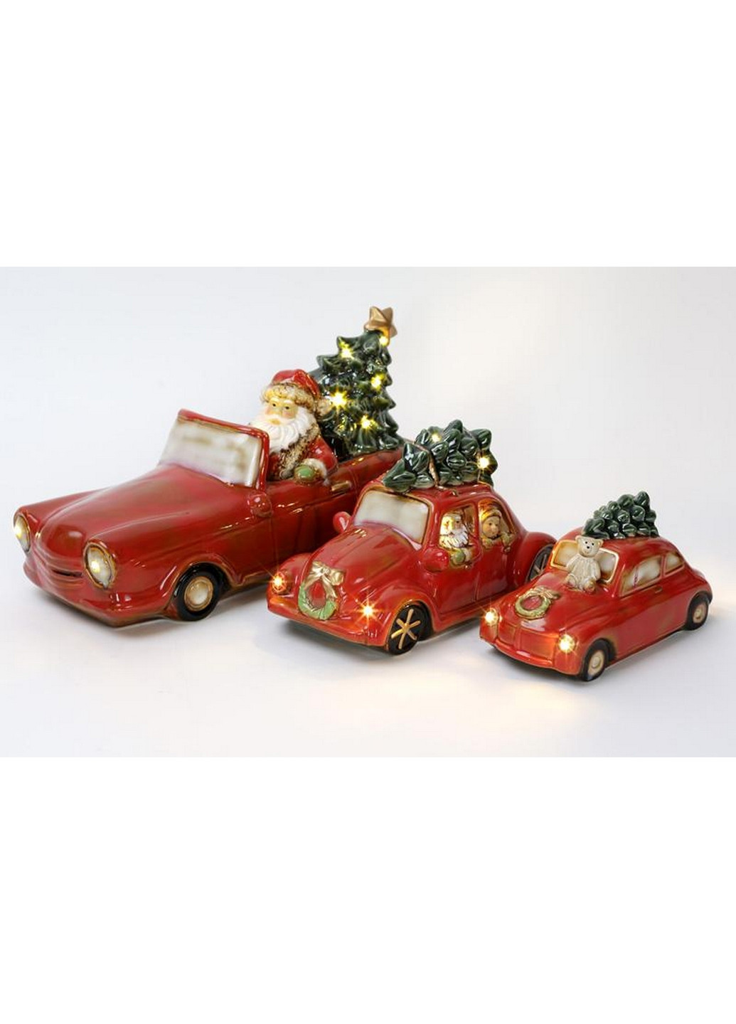 Декор новорічний "Машина" фарфор з LED-підсвічуванням Bona (268458952)