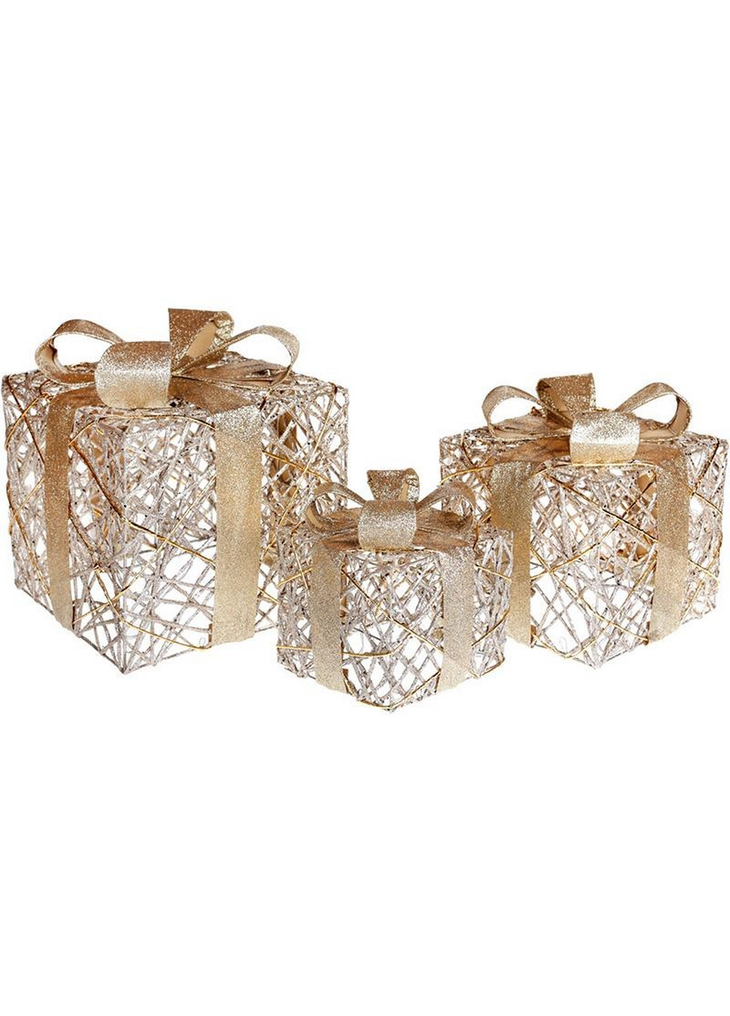 Набор декоративных подарков - 3 коробки с LED-подсветкой Bona (268460745)