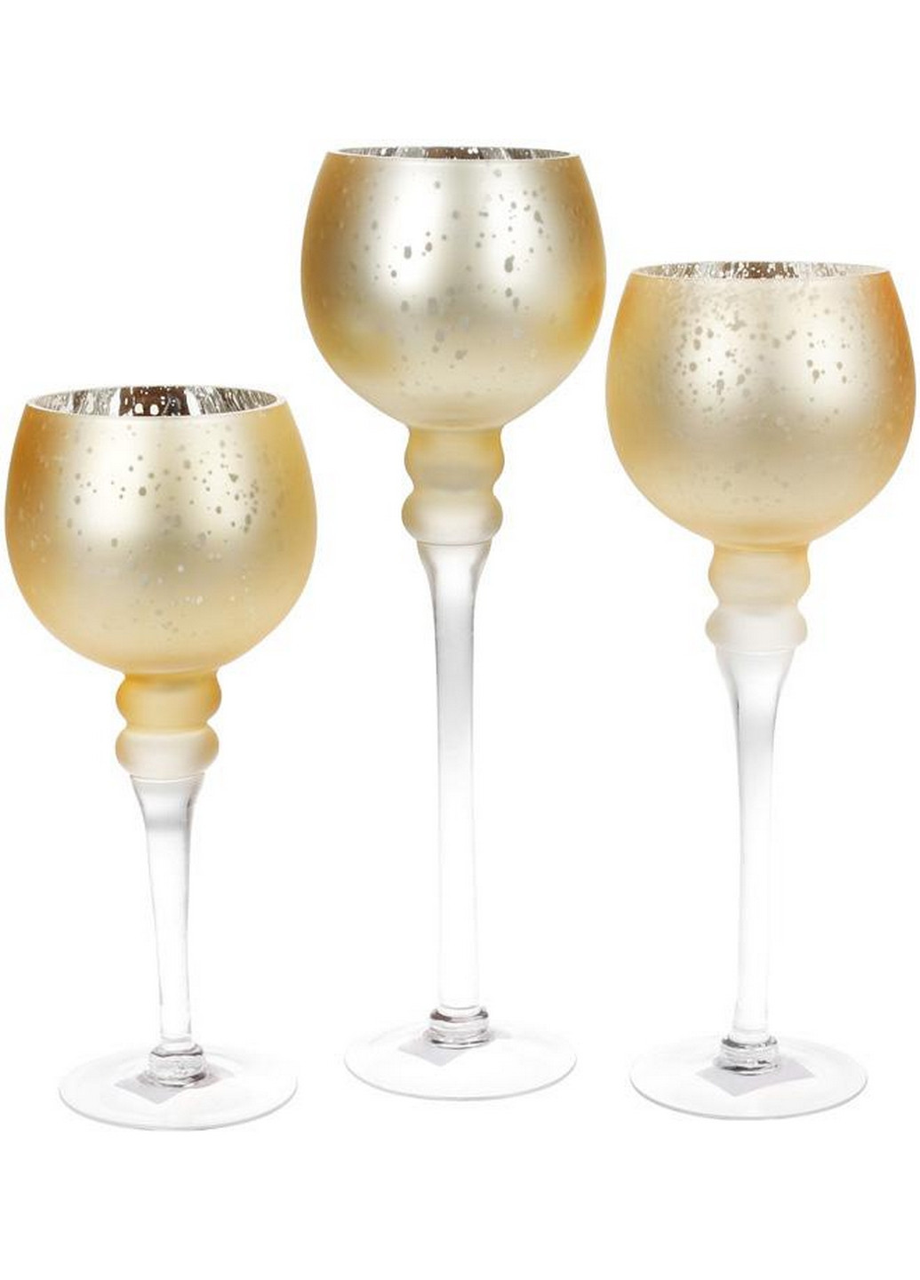 Набор 3 стеклянных подсвечника Claudine Bona (268456807)