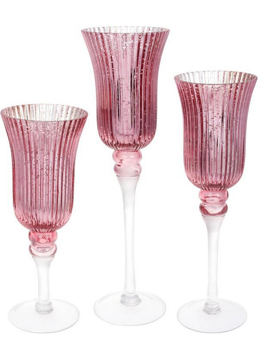 Набор 3 стеклянных подсвечника Preeti Bona (268456647)