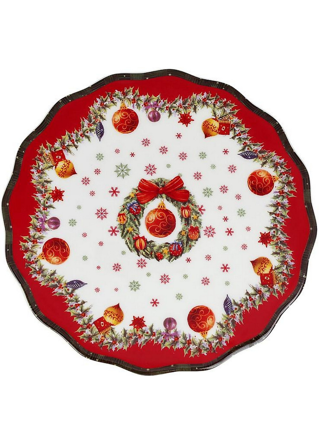 Підставка для торта "Різдвяний орнамент", фарфор Bona (268459816)