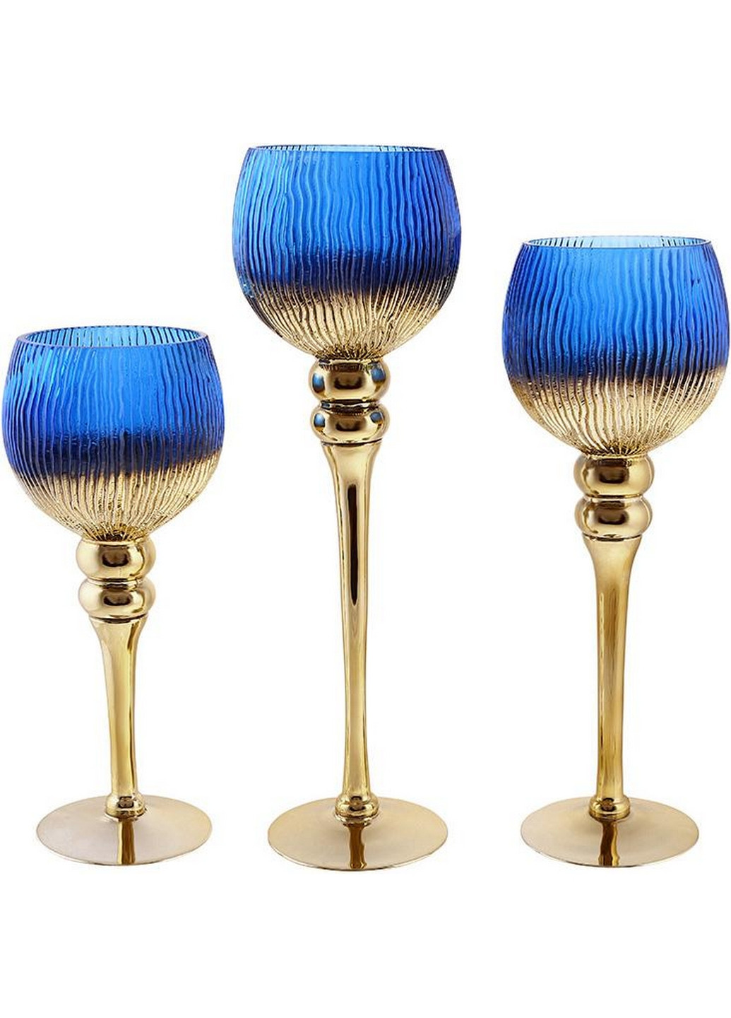 Набір 3 скляних свічників Catherine Bona (268456649)