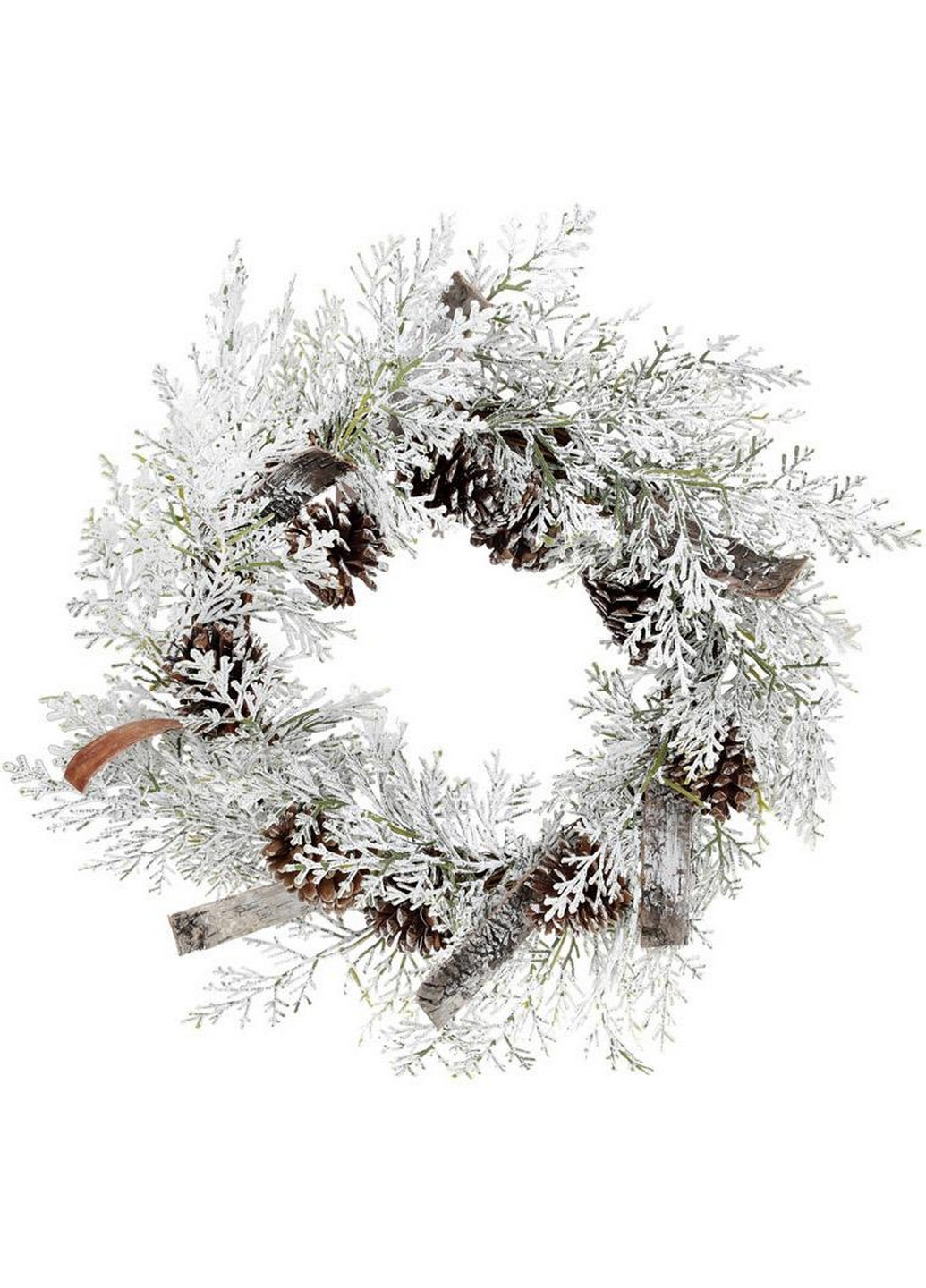 Декоративний вінок "Біла хвоя", ефект інею Bona (268456854)