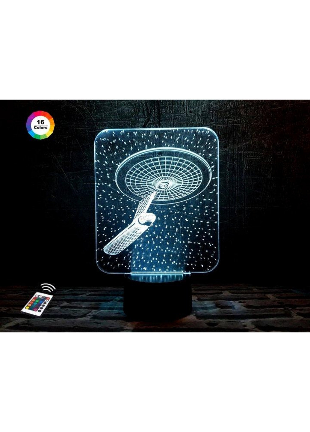 3D ночник-светильник "Космический корабль 3" 3DTOYSLAMP (268458548)