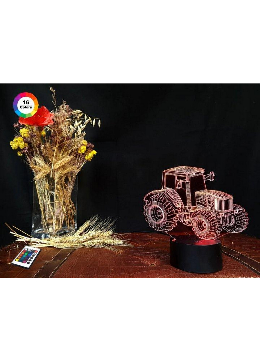 3D нічник-світильник "Трактор" 3DTOYSLAMP (268460972)