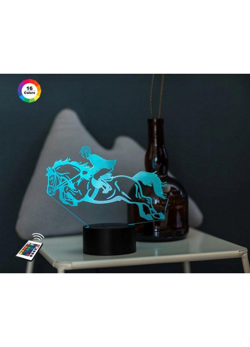 3D ночник-светильник "Конный спорт" 3DTOYSLAMP (268459319)